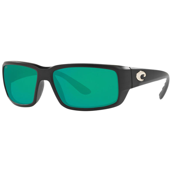 Costa del Mar Fantail Sunglasses in Matte Black and Green Mirror 580p