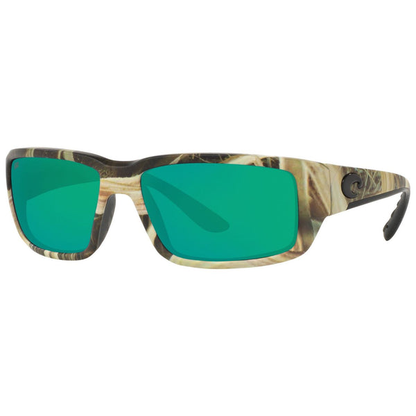 Costa del Mar Fantail Sunglasses in Mossy Oak and Shadow Grass Blades Camo With Green Mirror 580g lenses