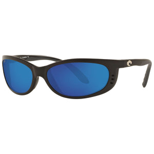 Costa del Mar Fathom Sunglasses in Matte Black and Blue Mirror 580p