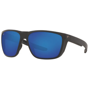 Costa del Mar Ferg Sunglasses in Matte Black and Blue Mirror 580g