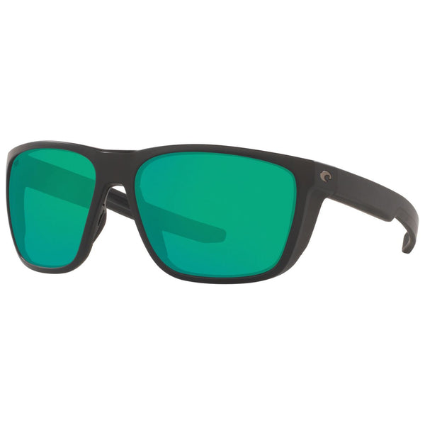 Costa del Mar Ferg Sunglasses in Matte Black and Green Mirror 580g
