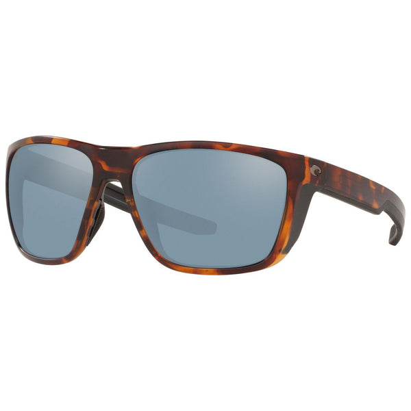 Costa del Mar Ferg Sunglasses in Matte Tortoiseshell and Gray Silver Mirror 580p