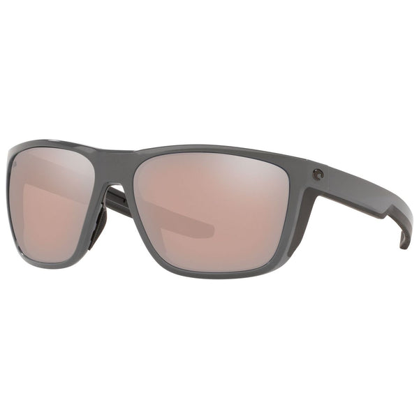 Costa del Mar Ferg Sunglasses in Shiny Gray and Copper Silver Mirror 580g