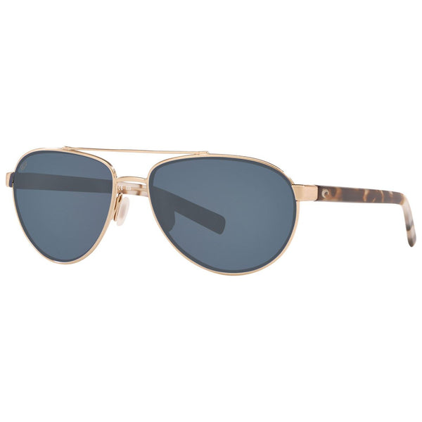 Costa del Mar Fernandina Sunglasses in Brushed Gold and Gray 580p