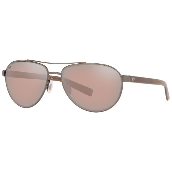 Costa del Mar Fernandina Sunglasses in Brushed Gunmetal and Copper-Silver Mirror 580g
