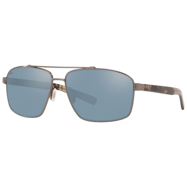 Costa del Mar Flagler Sunglasses in Brushed Gunmetal and Gray Silver Mirror 580p