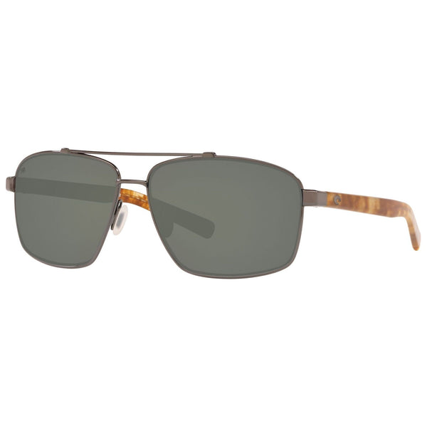 Costa del Mar Flagler Sunglasses in Shiny Gunmetal and Gray 580g