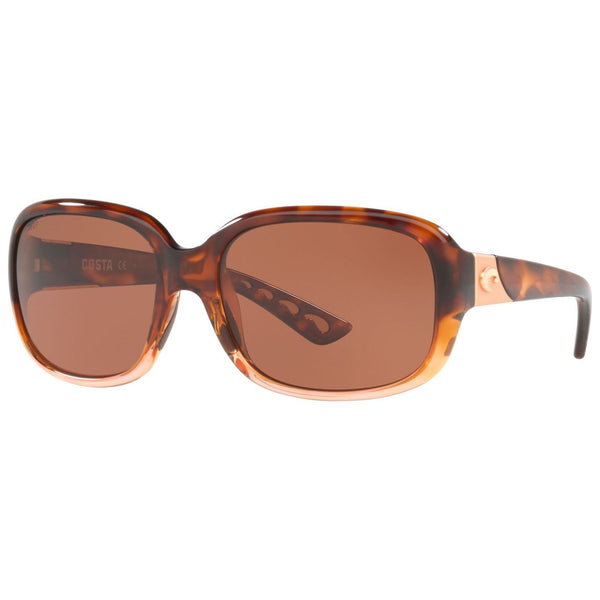 Costa del Mar Gannet Sunglasses in Shiny Tortoiseshell Fade and Copper 580p lenses