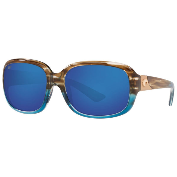 Costa del Mar Gannet Sunglasses in Shiny Wahoo and Blue Mirror 580p lenses