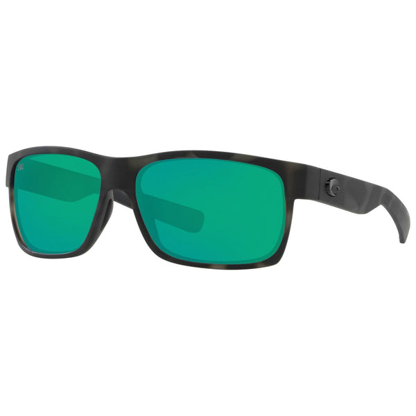 Costa del Mar Half Moon Ocearch Sunglasses in Matte Tigershark and Green Mirror 580g lenses