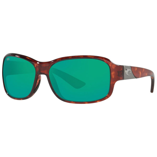 Costa del Mar Inlet Sunglasses in Tortoiseshell and Green Mirror 580g lenses