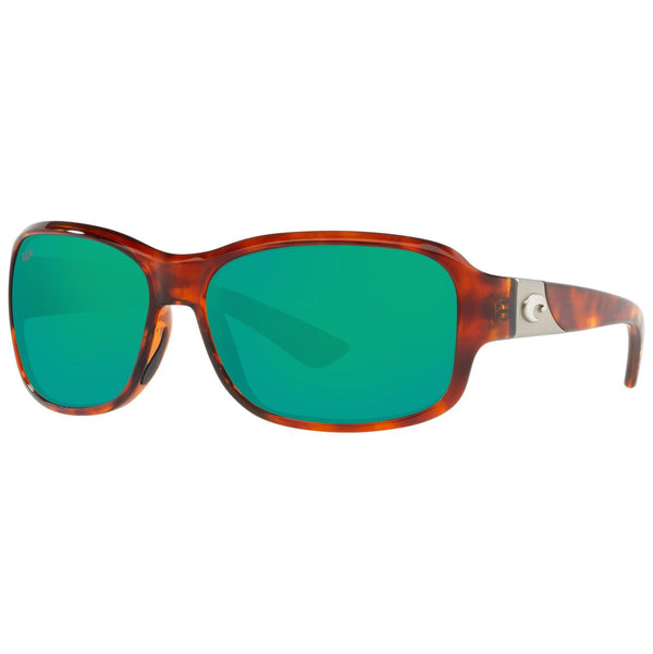 Costa del Mar Inlet Sunglasses in Tortoiseshell and Green Mirror 580p lenses