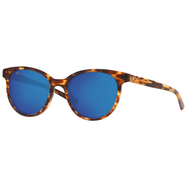 Costa del Mar Isla Sunglasses in Shiny Tortoiseshell and Blue Mirror 580g lenses