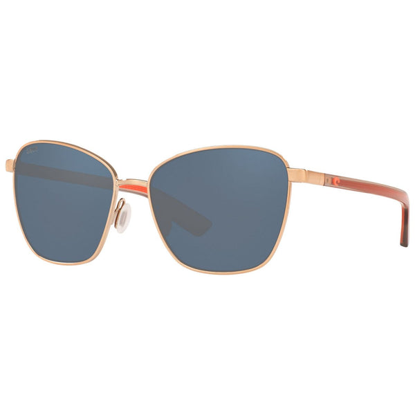 Costa del Mar Paloma Sunglasses in Brushed Rose Gold with Gray 580p Lenses