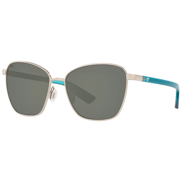 Costa del Mar Paloma Sunglasses in Brushed Silver with Gray 580g lenses
