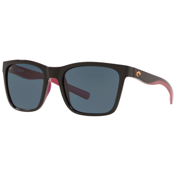 Costa del Mar Panga Sunglasses in Shiny Black Crystal Fuchsia with Gray 580p lenses