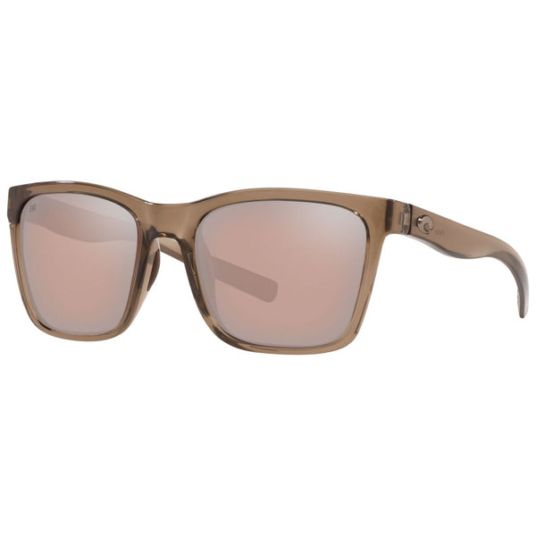Costa del Mar Panga Sunglasses in Shiny Taupe Crystal with Copper Silver-Mirror 580g lenses