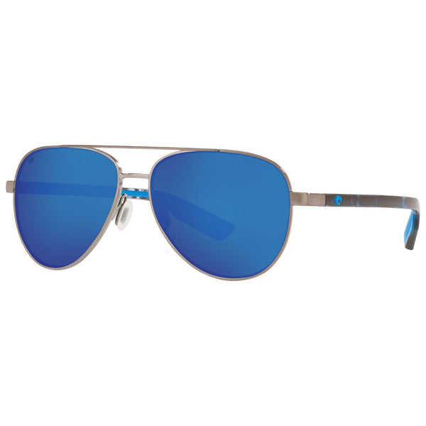 Costa del Mar Peli Sunglasses in Brushed Gunmetal with Blue Mirror 580g lenses