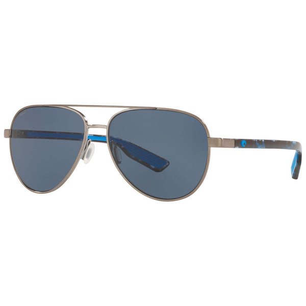 Costa del Mar Peli Sunglasses in Brushed Gunmetal with Gray 580p lenses