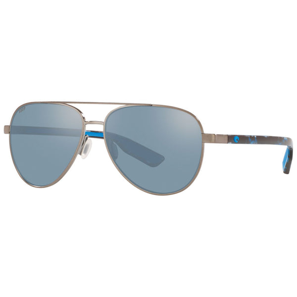 Costa del Mar Peli Sunglasses in Brushed Gunmetal Gray with Silver Mirror 580p lenses