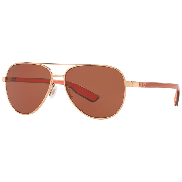 Costa del Mar Peli Sunglasses in Shiny Rose Gold with Copper 580p lenses