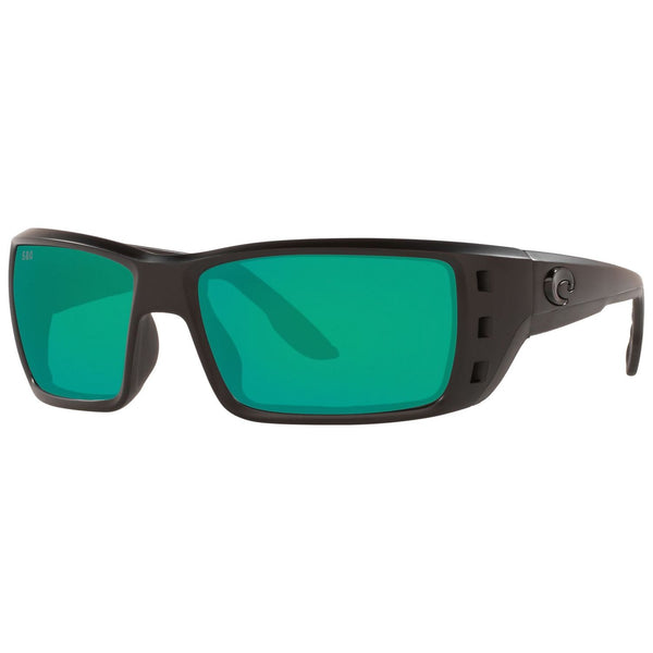 Costa del Mar Permit Sunglasses in Blackout with Green Mirror 580g lenses