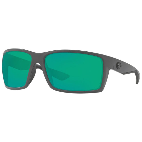 Costa del Mar Reefton Sunglasses in Matte Gray with Green Mirror 580p lenses