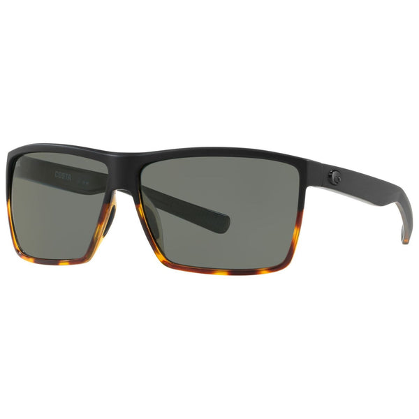 Costa del Mar Rincon Sunglasses in Matte Black and Shiny Tortoiseshell 580g with Gray 580g lenses
