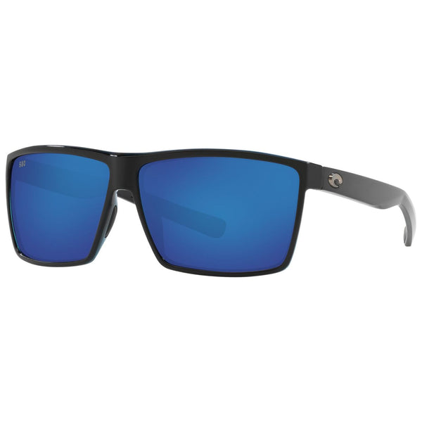 Costa del Mar Rincon Sunglasses in Shiny Black with Blue Mirror 580g lenses