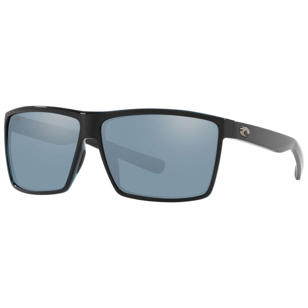 Costa del Mar Rincon Sunglasses in Shiny Black with Gray-Silver Mirror 580p lenses