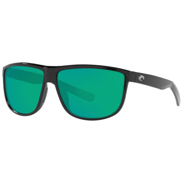 Costa del Mar Rincondo Sunglasses in Shiny Black with Green Mirror 580p lenses