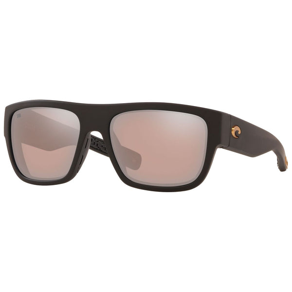 Costa del Mar Sampan Sunglasses in Matte Black Ultra with Copper-Silver 580g lenses