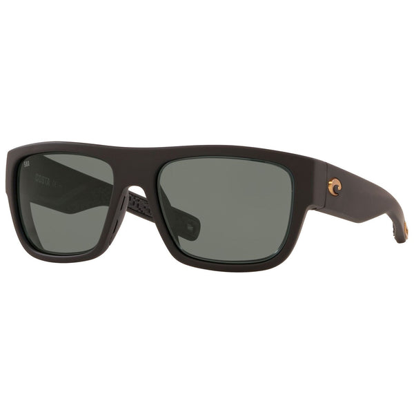 Costa del Mar Sampan Sunglasses in Matte Black Ultra with Gray 580g lenses