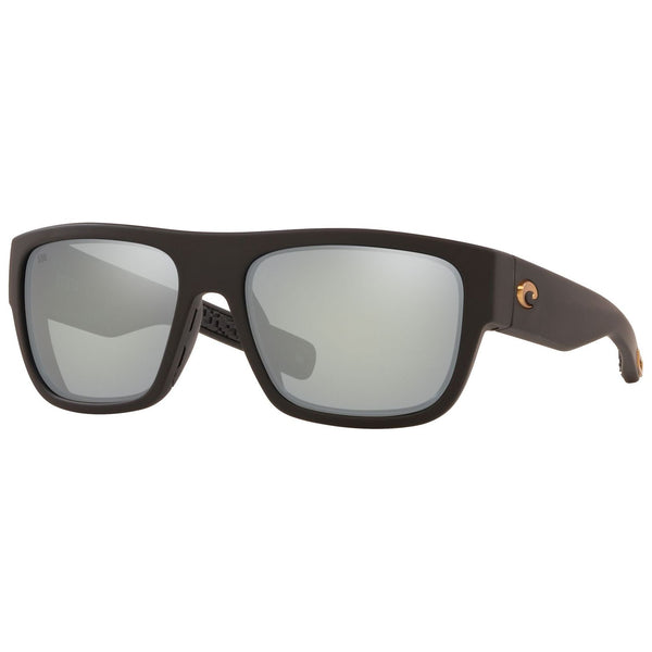 Costa del Mar Sampan Sunglasses in Matte Black Ultra with Gray-Silver 580g lenses