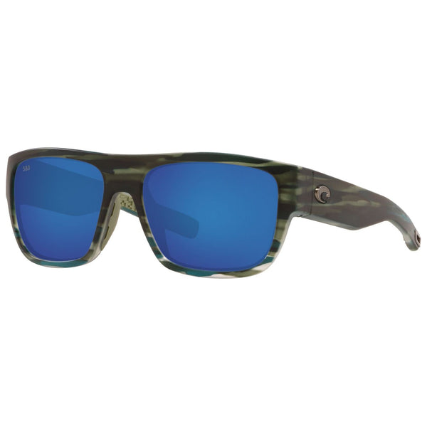 Costa del Mar Sampan Sunglasses in Matte Reef with Blue Mirror 580g lenses