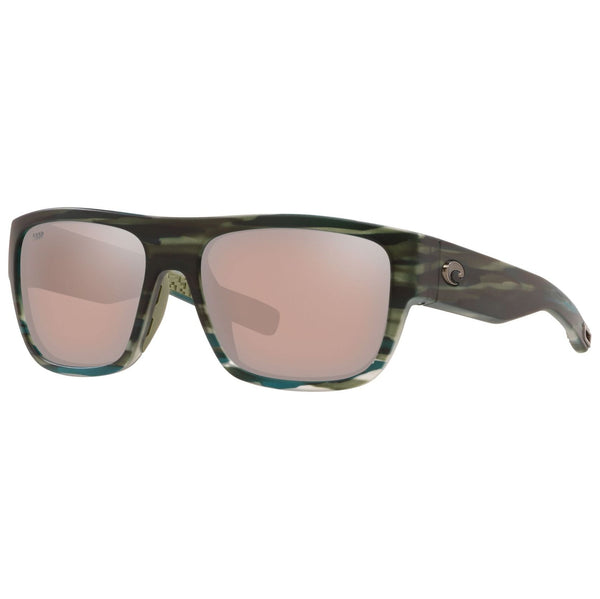 Costa del Mar Sampan Sunglasses in Matte Reef with Copper Silver Mirror 580p lenses