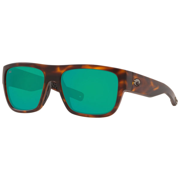 Costa del Mar Sampan Sunglasses in Matte Tortoiseshell with Green Mirror lenses