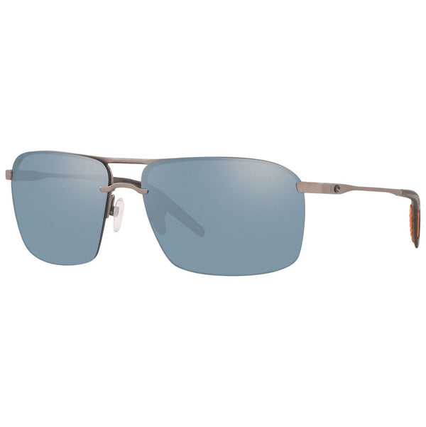 Costa del Mar Skimmer Sunglasses in Matte Silver with Gray Silver Mirror 580p lenses