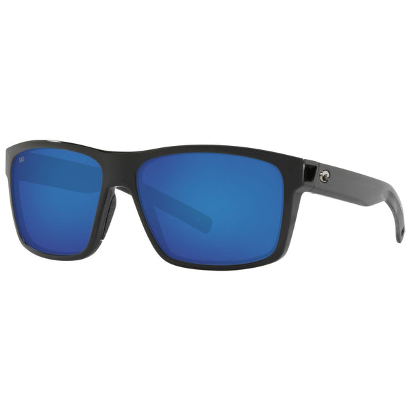 Costa del Mar Slack Tide Sunglasses in Shiny Black with Blue Mirror 580g lenses