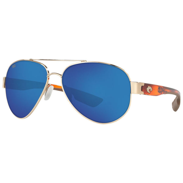 Costa del Mar South Point Sunglasses in Rose Gold and Light Tortoise with Blue Mirror 580g lenses