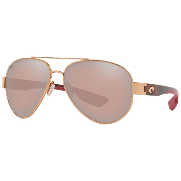 Costa del Mar South Point Sunglasses in Shiny Brushed Gold with Copper-Silver Mirror 580p lenses