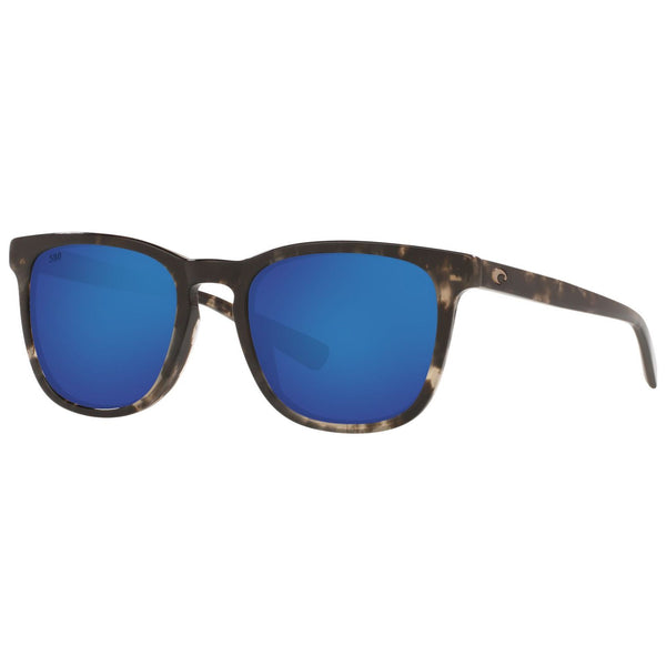 Costa del Mar Sullivan Sunglasses in Shiny Black Kelp with Blue Mirror 580g lenses