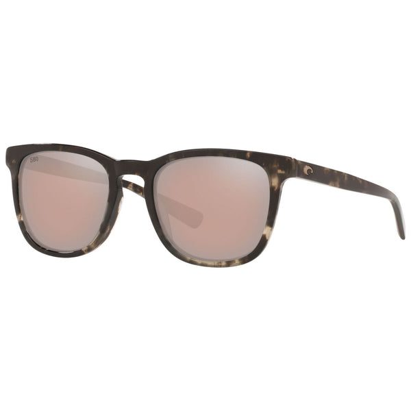 Costa del Mar Sullivan Sunglasses in Shiny Black Kelp with Copper-Silver Mirror 580g lenses