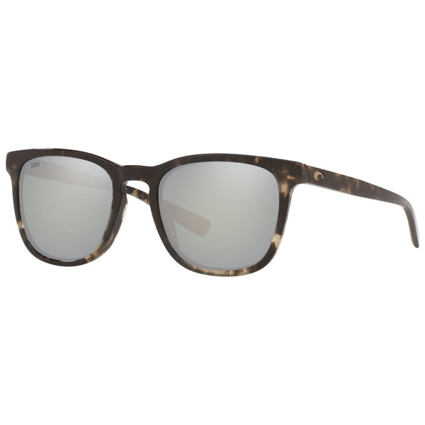 Costa del Mar Sullivan Sunglasses in Shiny Black Kelp with Gray-Silver Mirror 580g lenses