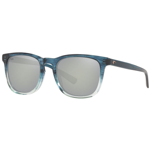 Costa del Mar Sullivan Sunglasses in Shiny Deep Teal Fade with Gray-Silver Mirror 580g lenses