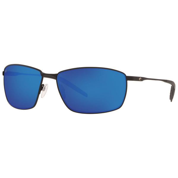 Costa del Mar Turret Sunglasses in Matte Black with Blue Mirror 580p lenses