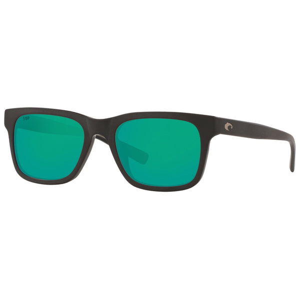 Costa del Mar Tybee Sunglasses in Matte Black with Green Mirror 580g lenses