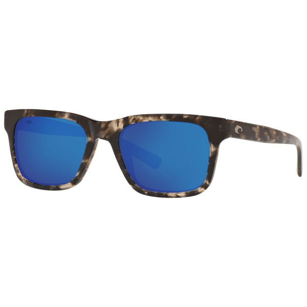 Costa del Mar Tybee Sunglasses in Shiny Black Kelp with Blue Mirror 580g lenses