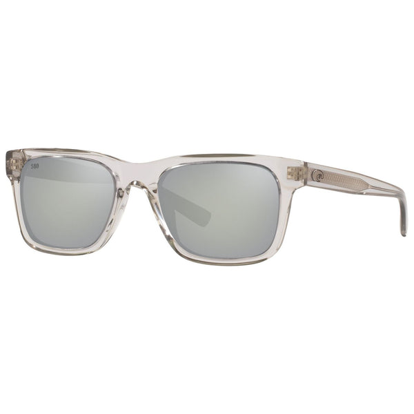 Costa del Mar Tybee Sunglasses in Shiny Light Gray Crystal with Gray-Silver Mirror 580g
