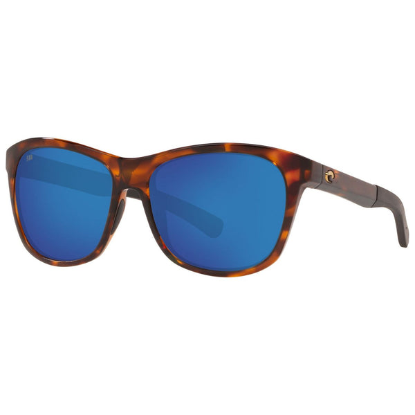 Costa del Mar Vela Sunglasses in Shiny Tortoiseshell with Blue Mirror 580g lenses